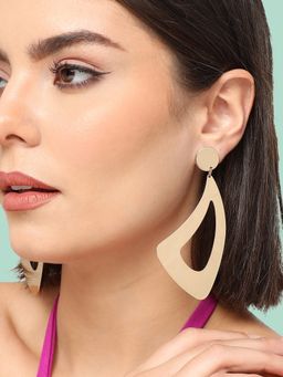 Sohi - Gold-Toned Contemporary Gold Plated Drop Earrings