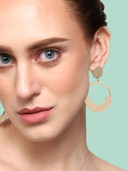 Sohi - Gold-Toned Contemporary Hoop Earrings