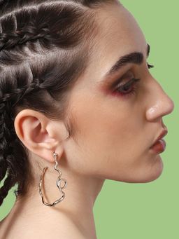 Sohi - Gold-Toned Gold Plated Contemporary Drop Earrings