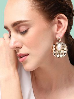 Sohi - Gold-Toned Gold Plated Contemporary Studs Earrings