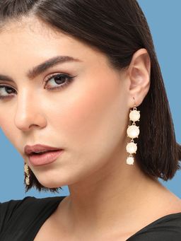 Sohi - Gold-Toned Gold Plated Contemporary Drop Earrings