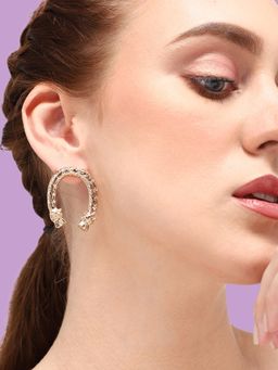 Sohi - Gold-Toned Contemporary Gold Plated Drop Earrings