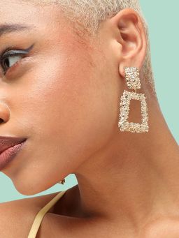 Sohi - Gold-Toned Contemporary Studs Earrings