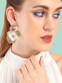 Sohi - Women Gold Plated Drop Earrings