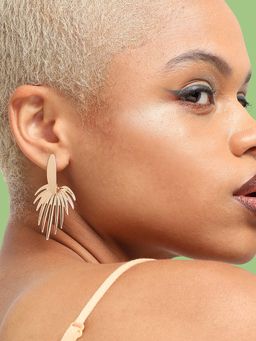 Sohi - Gold-Toned Contemporary Gold Plated Drop Earrings