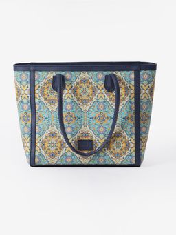 Aarke Ritu Kumar - Navy Blue Printed Tote Bag