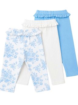 My Milestones - Petit Bleu Multi-Color Leggings (Pack of 3)
