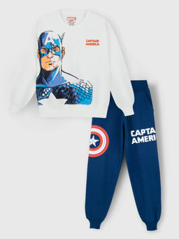 Napchief - Captain America Classic Off White Sweatshirt & Joggers (Set of 2)