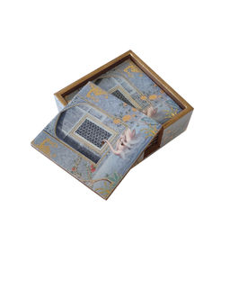 EXPRESSION GIFTING - Sky Blue Wooden Coasters Set Of 6