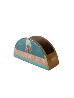 EXPRESSION GIFTING - Blue Wooden Tissue Holder