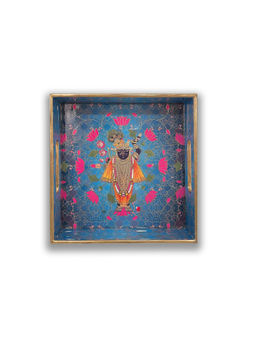 EXPRESSION GIFTING - Blue Wooden Square Tray Set Of 2