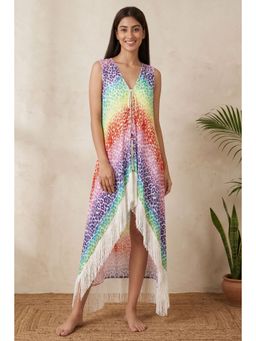 First Resort by Ramola Bachchan - Multicolour Animal Print Cover-up