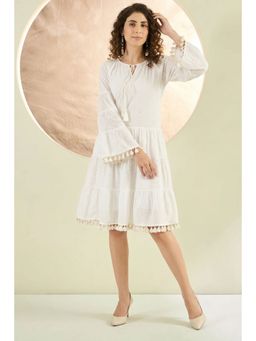First Resort by Ramola Bachchan - White Eyelet Dress