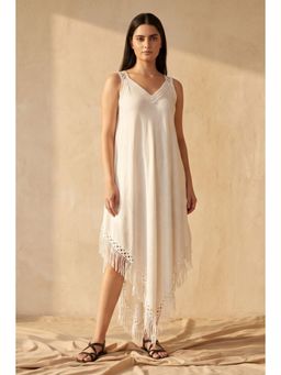 First Resort by Ramola Bachchan - White Handkerchief Dress