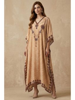 First Resort by Ramola Bachchan - Yellow Pearl Full Length Kaftan