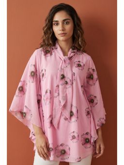 First Resort by Ramola Bachchan - Pink Floral Top