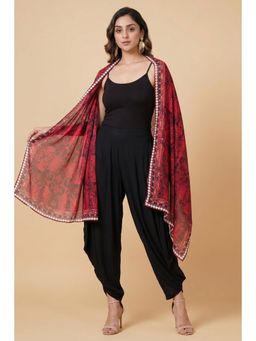 First Resort by Ramola Bachchan - Red Python Print Stole