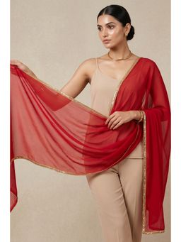 First Resort by Ramola Bachchan - Red Dupatta