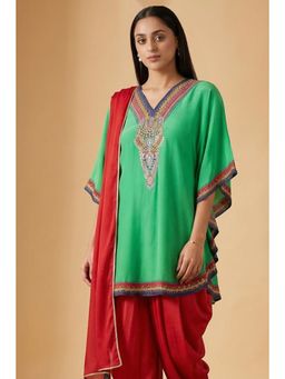First Resort by Ramola Bachchan - Green Embellished Tunic
