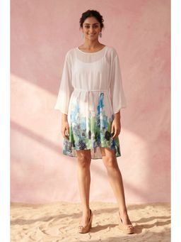 First Resort by Ramola Bachchan - Redwood And White Floral Dress (Set of 2)
