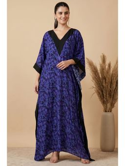 First Resort by Ramola Bachchan - Blue Camouflage Full Length Kaftan