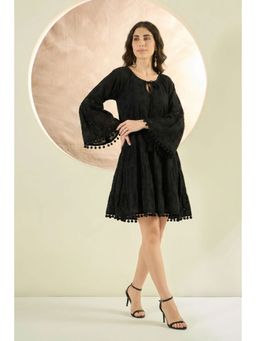 First Resort by Ramola Bachchan - Black Eyelet Dress