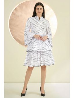 First Resort by Ramola Bachchan - White Frill Dress