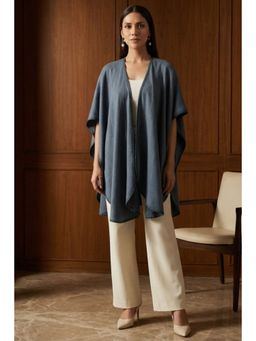 First Resort by Ramola Bachchan - Grey Cashmere Jacket