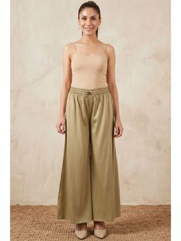First Resort by Ramola Bachchan - Sand Cotton Pants