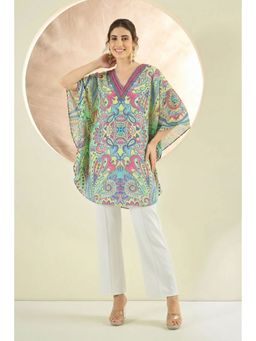 First Resort by Ramola Bachchan - Green Paisley Mini Dress