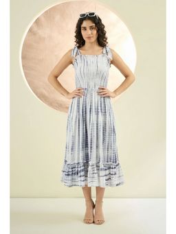 First Resort by Ramola Bachchan - Smocking Midi Dress