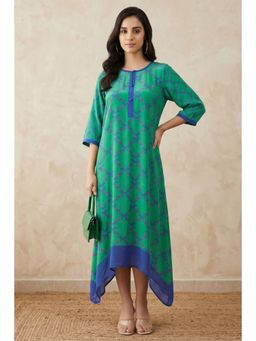First Resort by Ramola Bachchan - Baroque Print Midi Dress