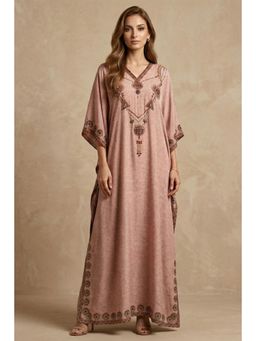 First Resort by Ramola Bachchan - Pink Pearl Full Length Kaftan