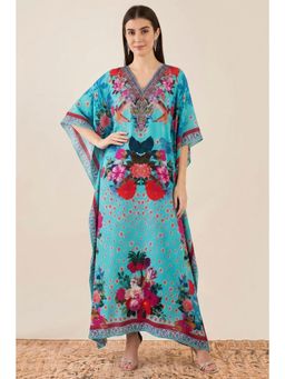 First Resort by Ramola Bachchan - Blue Kaftan