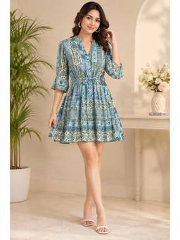 NOBARR - Women'S Printed Viscose Mini Dress