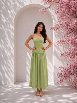 Mud spire - Sage Riviera Dress