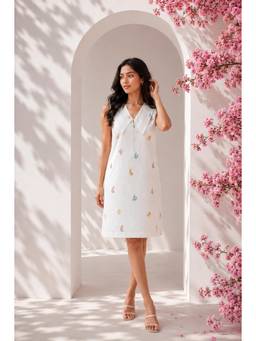 Mud spire - White Sailor Shift Dress