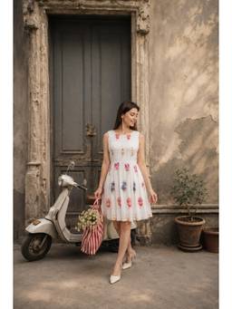 Mud spire - Ivory Capri Dress