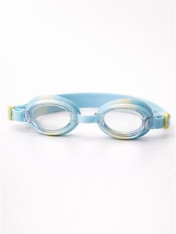 Little Surprise Box - Blue & Yellow Dog Face, UV Protection Leakproof Design Swim Goggles