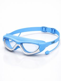 Little Surprise Box - Blue Bordered White UV Protection Leakproof Design Swim Goggles