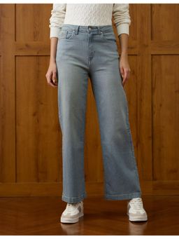 U.S. POLO ASSN. - Women Light Blue Solid High Rise Jeans