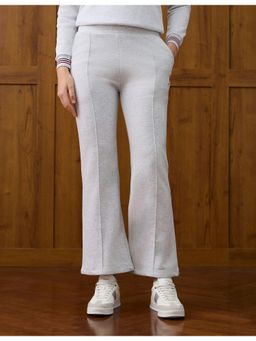 U.S. POLO ASSN. - Women Grey Solid Boot Cut Fit Trouser