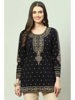 Biba - Women Black Printed Kurti