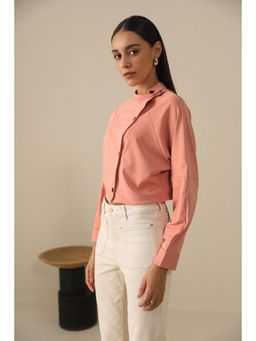 PRIMAL GRAY - Button-Down Mock-Neck Crop Jacket