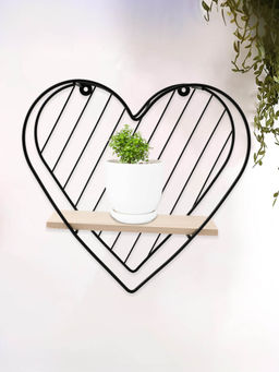 UMAI - Heart Shape Black Hanging Shelf