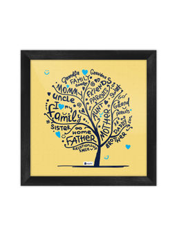 Indigifts - Family Love Tree Cream Poster Frame
