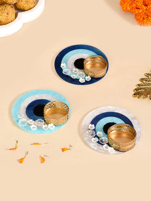 Nestasia Evil Eye Tea Light Holders (Set Of 3)