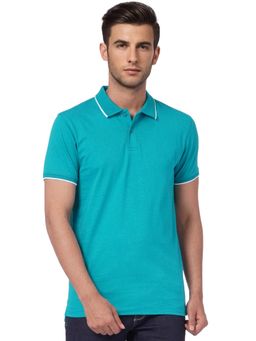Jack & Jones - Green Knit Polo Neck T-shirt