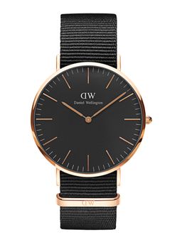 Daniel Wellington - Classic Black Cornwall Rose Gold Watch For Men