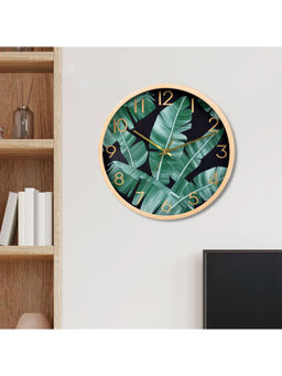 HomeTown - Aeon Tropical Print Wall Clock Green Diameter 30Cm